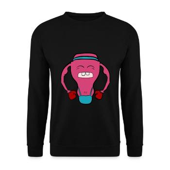 Féminisme utérus féministe - Sweat-shirt Unisexe - noir - Devant - Alina (178cm) & Michal (187cm)