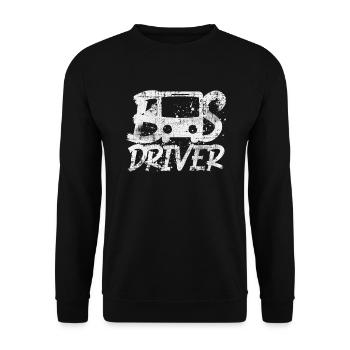 Bus driver bus - Unisex Sweatshirt - black - Front - Alina (178cm) & Michal (187cm)