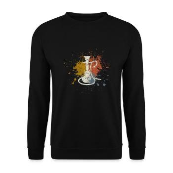 Narguilé vintage - Sweat-shirt Unisexe - noir - Devant - Alina (178cm) & Michal (187cm)