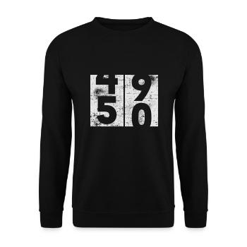 50th birthday - Unisex Sweatshirt - black - Front - Alina (178cm) & Michal (187cm)
