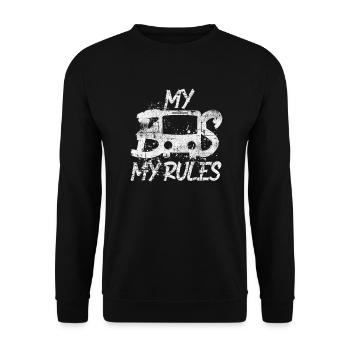 Bus driver bus - Unisex Sweatshirt - black - Front - Alina (178cm) & Michal (187cm)