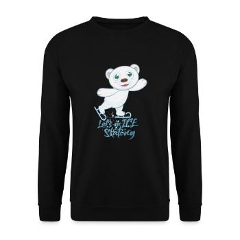 Patin à glace patins à glace ours polaire - Sweat-shirt Unisexe - noir - Devant - Alina (178cm) & Michal (187cm)