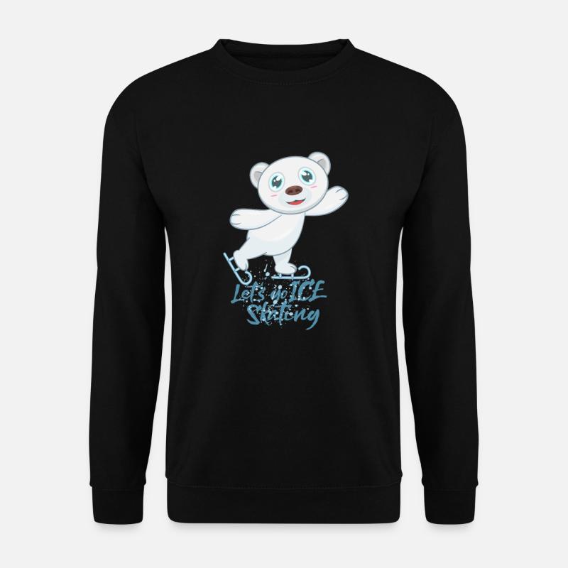 Eislaufen Schlittschuhe Eisbär - Unisex Pullover - Schwarz