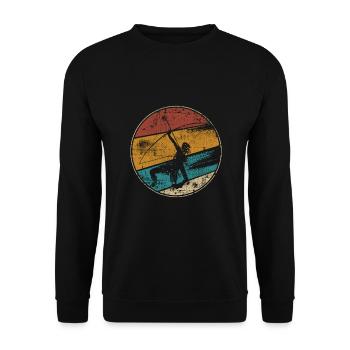 Tir à l'arc vintage - Sweat-shirt Unisexe - noir - Devant - Alina (178cm) & Michal (187cm)