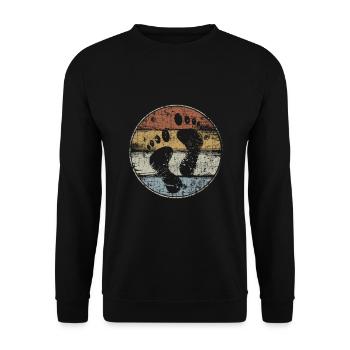 Pieds nus pieds vintage - Sweat-shirt Unisexe - noir - Devant - Alina (178cm) & Michal (187cm)