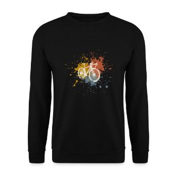 Vintage racing bike - Unisex Sweatshirt - black - Front - Alina (178cm) & Michal (187cm)