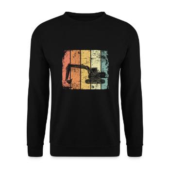 Bagger vintage - Unisex Pullover - Schwarz - Vorne - Alina (178cm) & Michal (187cm)