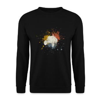 Traktor vintage - Unisex Pullover - Schwarz - Vorne - Alina (178cm) & Michal (187cm)