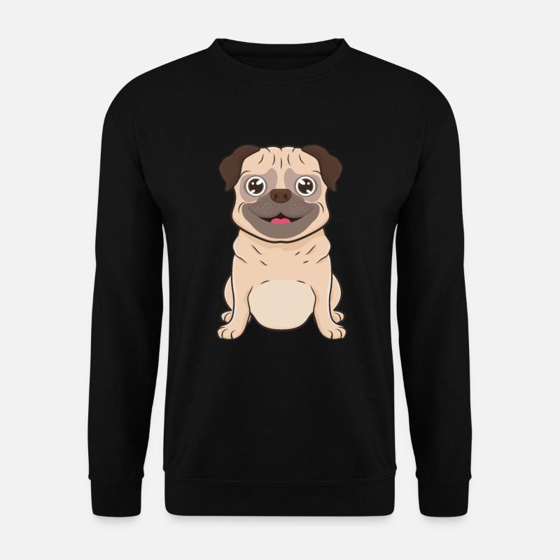 Mops Hund - Unisex Pullover - Schwarz