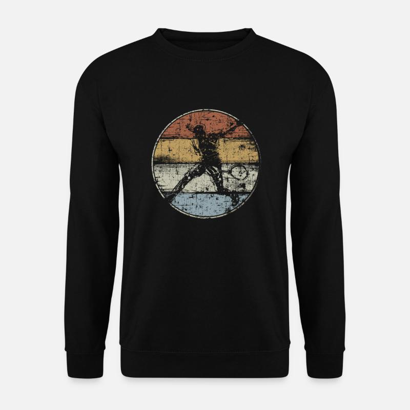 Tennis vintage Tennisspieler - Unisex Pullover - Schwarz