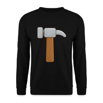 hammer - Unisex Sweatshirt - black - Front - Alina (178cm) & Michal (187cm)