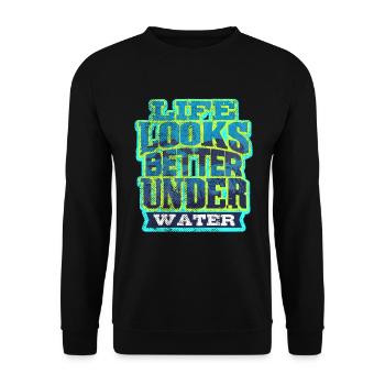 Taucher Tauchen - Sweat-shirt Unisexe - noir - Devant - Alina (178cm) & Michal (187cm)