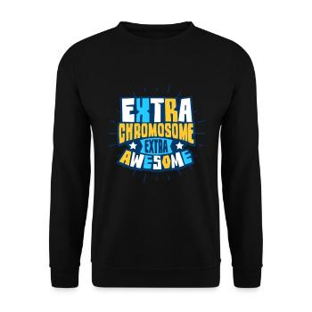 Downsyndrom Trisomie 21 - Unisex Sweatshirt - black - Front - Alina (178cm) & Michal (187cm)