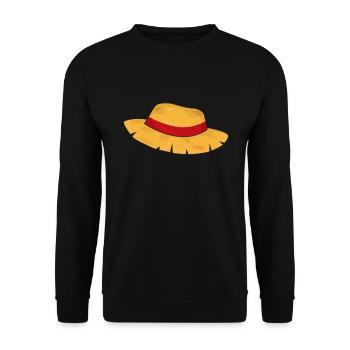 Straw hat farmer farmer - Unisex Sweatshirt - black - Front - Alina (178cm) & Michal (187cm)