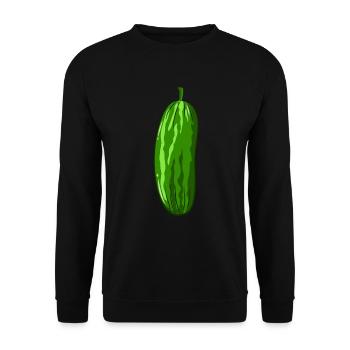 concombre - Sweat-shirt Unisexe - noir - Devant - Alina (178cm) & Michal (187cm)