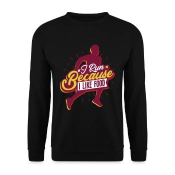 Running marathon runners - Unisex Sweatshirt - black - Front - Alina (178cm) & Michal (187cm)