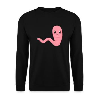 worm - Unisex Sweatshirt - black - Front - Alina (178cm) & Michal (187cm)