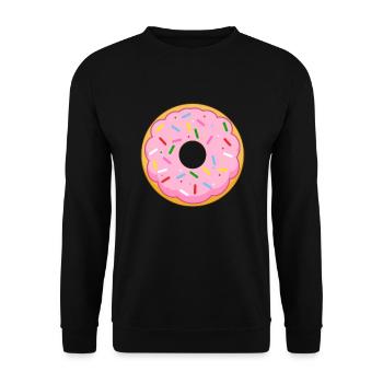 donut - Unisex Sweatshirt - black - Front - Alina (178cm) & Michal (187cm)