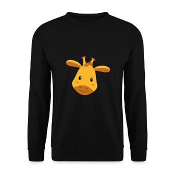 giraffe - Unisex Sweatshirt - black - Front - Alina (178cm) & Michal (187cm)