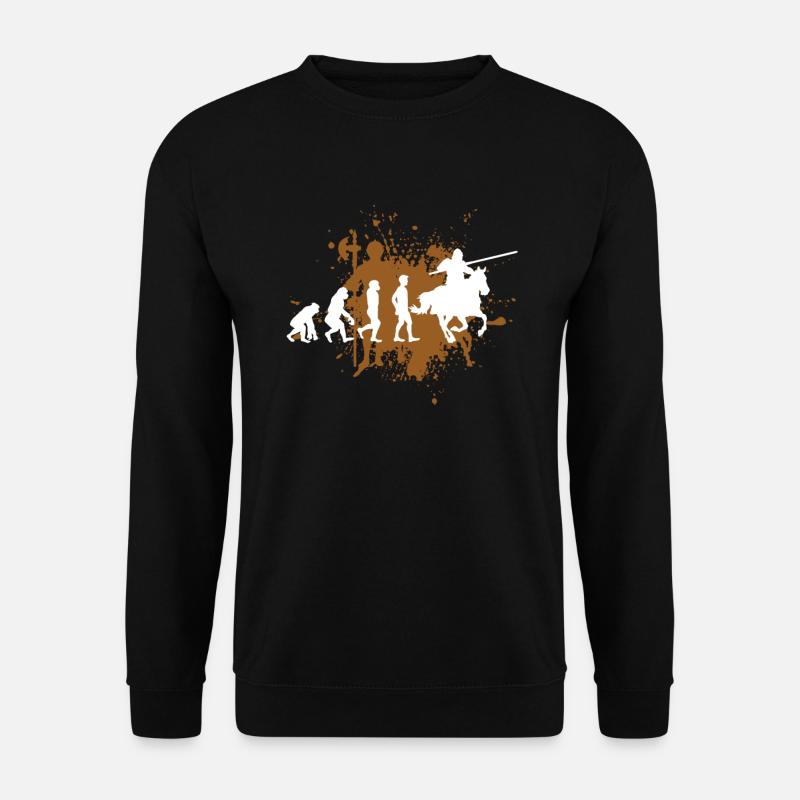 Ritter Reiter Lanze Pferd - Unisex Pullover - Schwarz