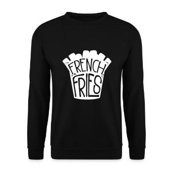 fries - Unisex Sweatshirt - black - Front - Alina (178cm) & Michal (187cm)