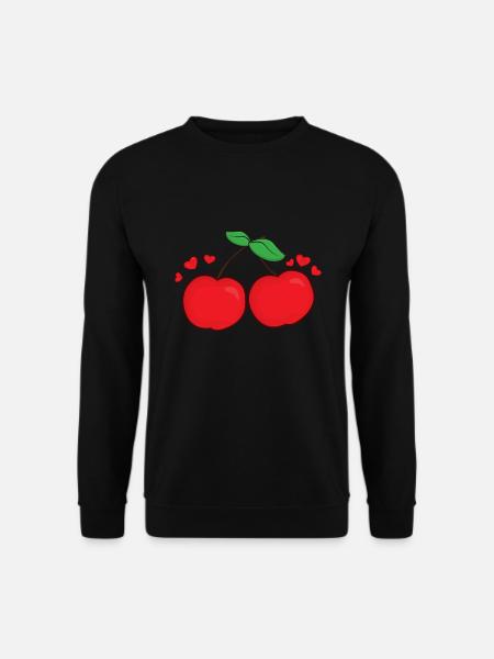 Kirschen Paar Liebe - Unisex Pullover - Schwarz