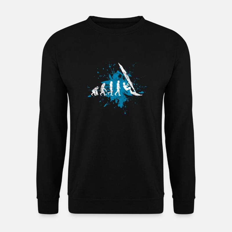 Windsurfen Surfer Evolution - Unisex Pullover - Schwarz