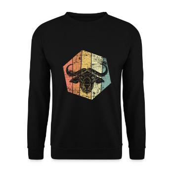 Buffalo vintage - Unisex Sweatshirt - black - Front - Alina (178cm) & Michal (187cm)