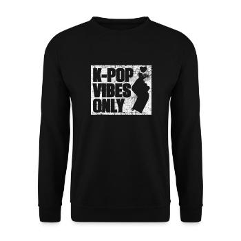K-Pop - Unisex Pullover - Schwarz - Vorne - Alina (178cm) & Michal (187cm)