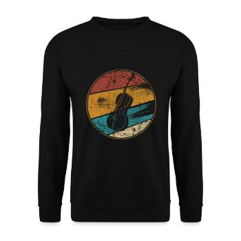 Violoncelle vintage - Sweat-shirt Unisexe - noir - Devant - Alina (178cm) & Michal (187cm)