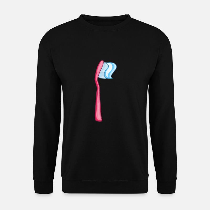 Zahnbürste - Unisex Pullover - Schwarz