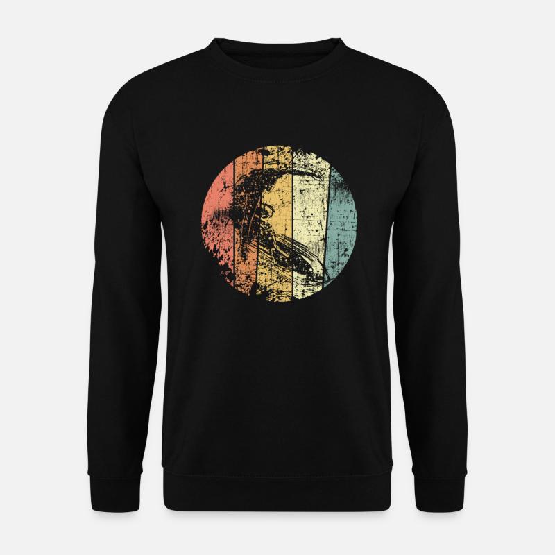 Surfer vintage Surfen - Unisex Pullover - Schwarz