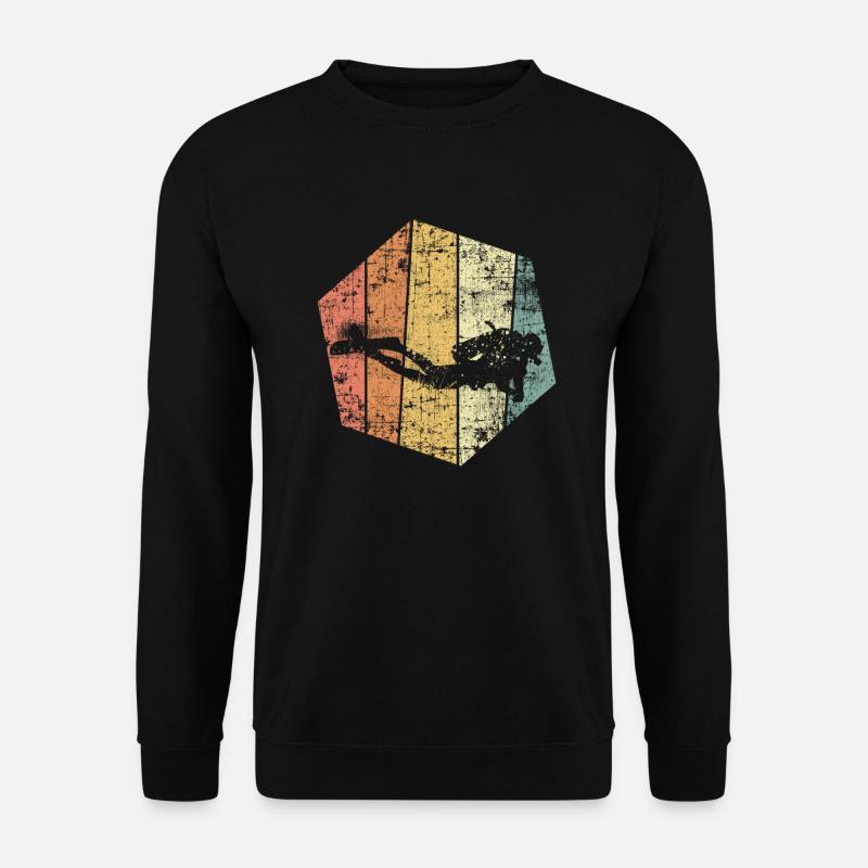 Taucher vintage Tauchen - Unisex Pullover - Schwarz