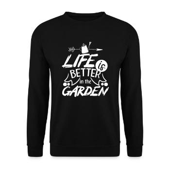 Gardener garden - Unisex Sweatshirt - black - Front - Alina (178cm) & Michal (187cm)