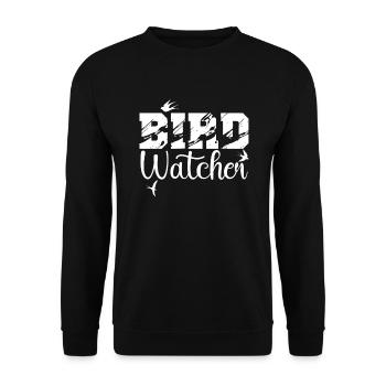 Vögel Beobachten - Unisex Pullover - Schwarz - Vorne - Alina (178cm) & Michal (187cm)