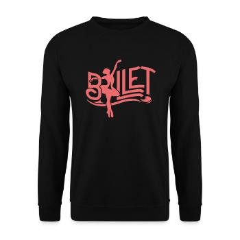 Ballet dancer - Unisex Sweatshirt - black - Front - Alina (178cm) & Michal (187cm)