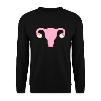 Utérus utérus Féminisme Féministe Sage-femme - Sweat-shirt Unisexe - noir - Devant - Alina (178cm) & Michal (187cm)