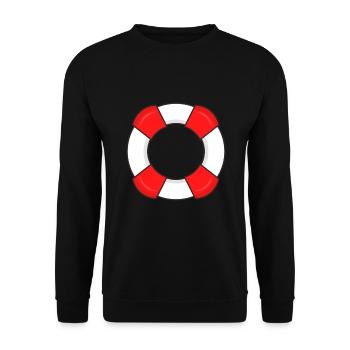 Bouée de sauvetage - Sweat-shirt Unisexe - noir - Devant - Alina (178cm) & Michal (187cm)