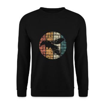 Biene Imker vintage - Unisex Pullover - Schwarz - Vorne - Alina (178cm) & Michal (187cm)