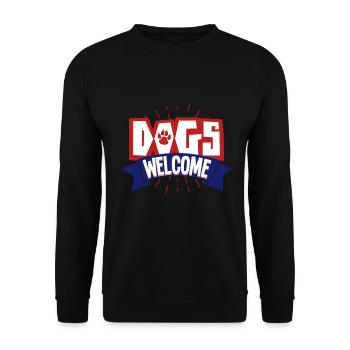 Dogs welcome - Unisex Sweatshirt - black - Front - Alina (178cm) & Michal (187cm)