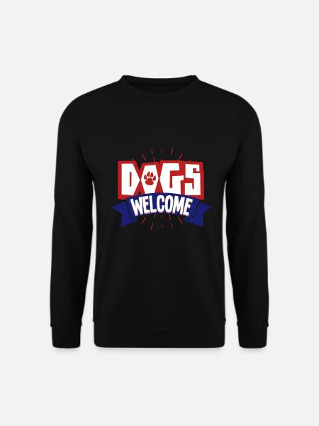 Dogs welcome - Unisex Sweatshirt - black