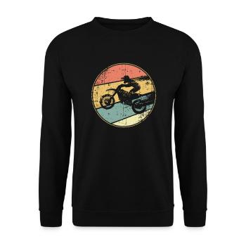 Motocross moto vintage - Sweat-shirt Unisexe - noir - Devant - Alina (178cm) & Michal (187cm)