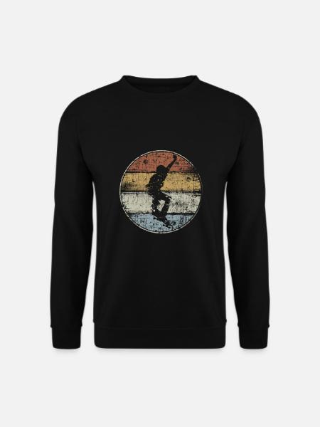 Skateboard Skater vintage - Unisex Pullover - Schwarz