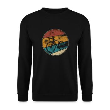 Vintage racing bike - Unisex Sweatshirt - black - Front - Alina (178cm) & Michal (187cm)