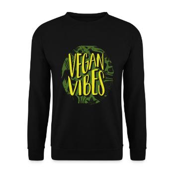 Vegan Veganer - Unisex Pullover - Schwarz - Vorne - Alina (178cm) & Michal (187cm)