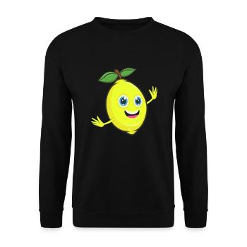 lemon - Unisex Sweatshirt - black - Front - Alina (178cm) & Michal (187cm)