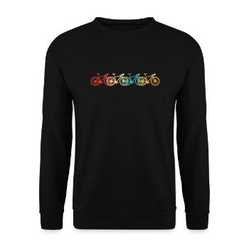 Bicycle retro racing bike - Unisex Sweatshirt - black - Front - Alina (178cm) & Michal (187cm)