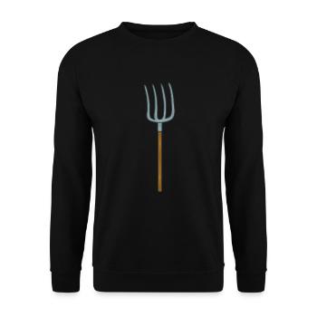 Fermier Pitchfork - Sweat-shirt Unisexe - noir - Devant - Alina (178cm) & Michal (187cm)