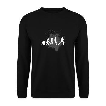 Badminton Evolution - Unisex Sweatshirt - black - Front - Alina (178cm) & Michal (187cm)