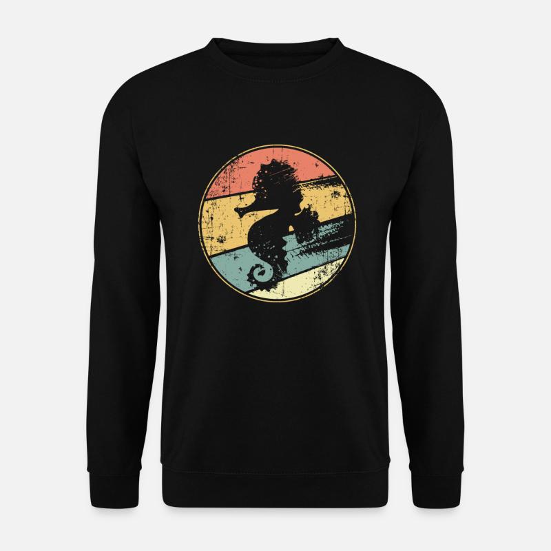 Hippocampe vintage - Sweat-shirt Unisexe - noir